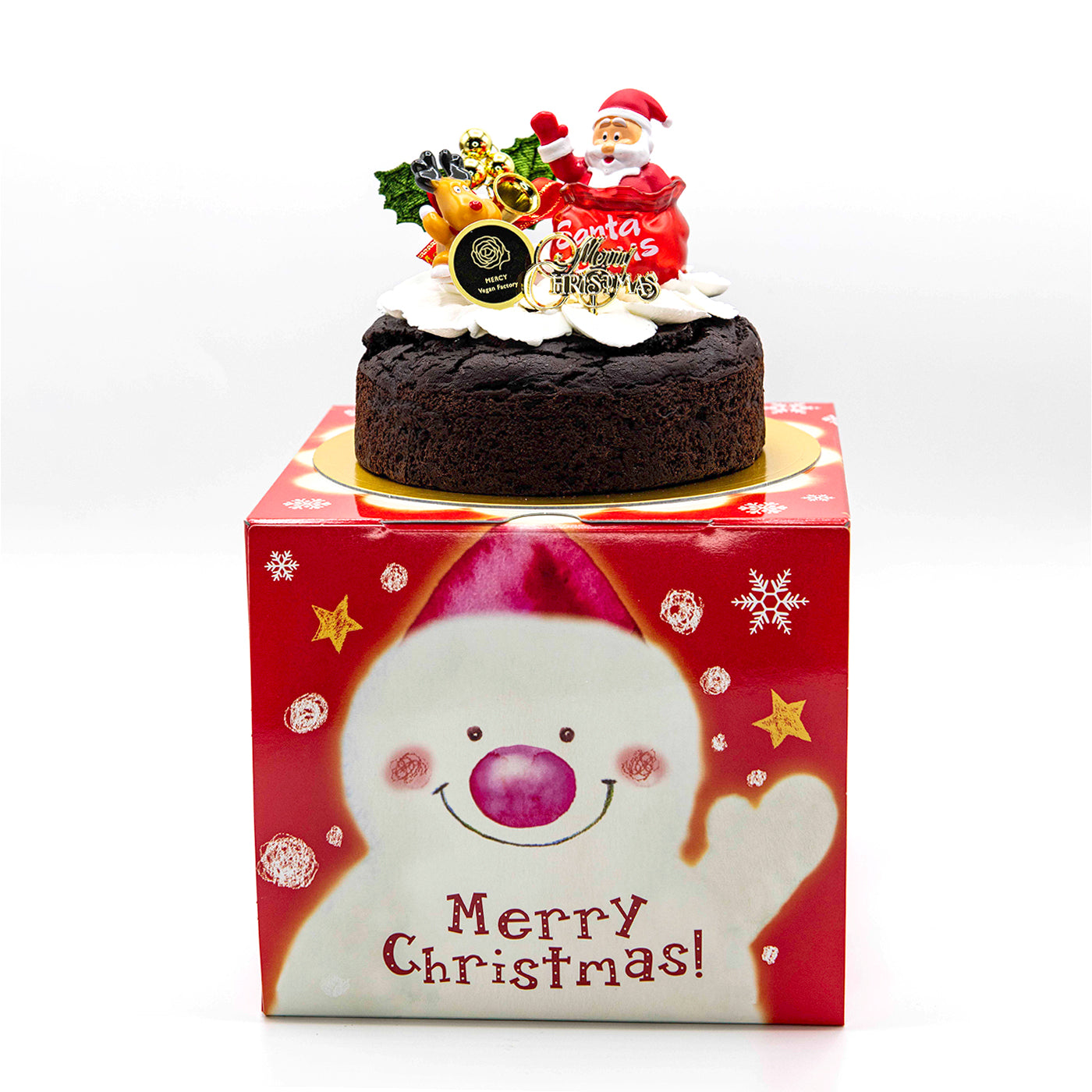 【2025 Xmas予約】グルテンフリー クリスマスケーキ ガトーショコラ 4号【卵・乳・小麦粉不使用/ヴィーガン】