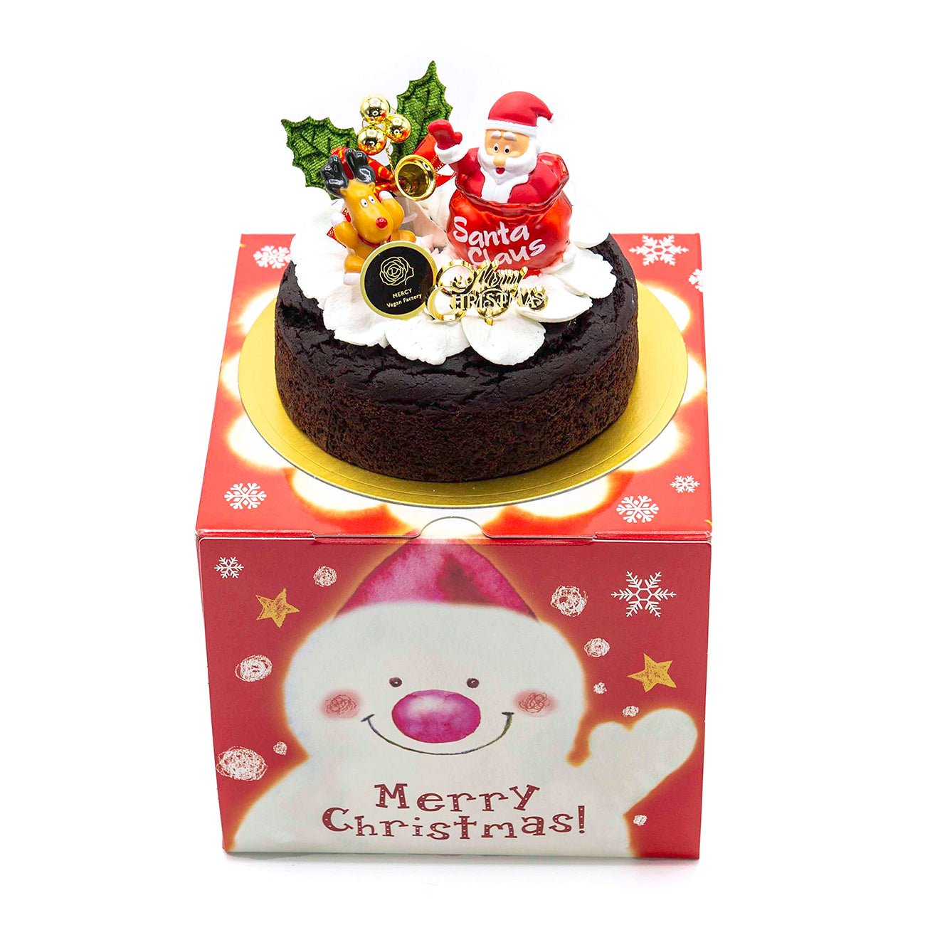 【2025 Xmas予約】グルテンフリー クリスマスケーキ ガトーショコラ 4号【卵・乳・小麦粉不使用/ヴィーガン】