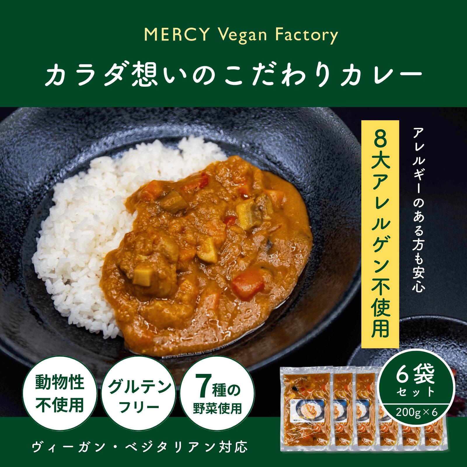 メーシー ヴィーガンカレー 200g×6袋 【卵・乳・小麦粉不使用/グルテンフリー/贈答用・ギフトにも】